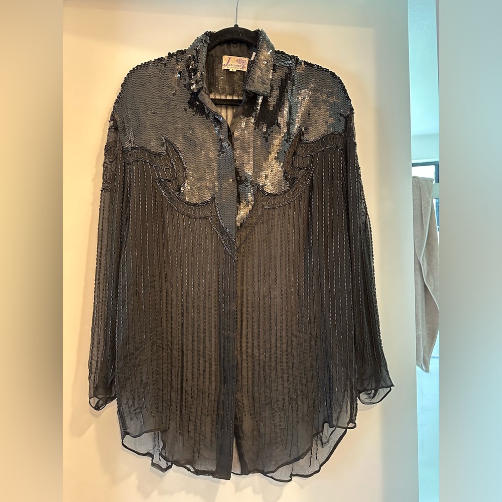 Vintage Beaded & Sequin Blouse